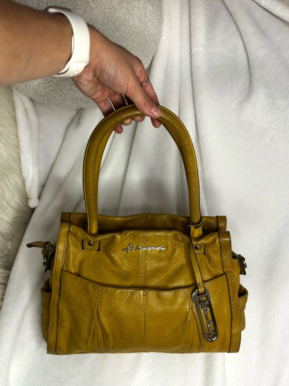 b. makowsky Leather Handbag